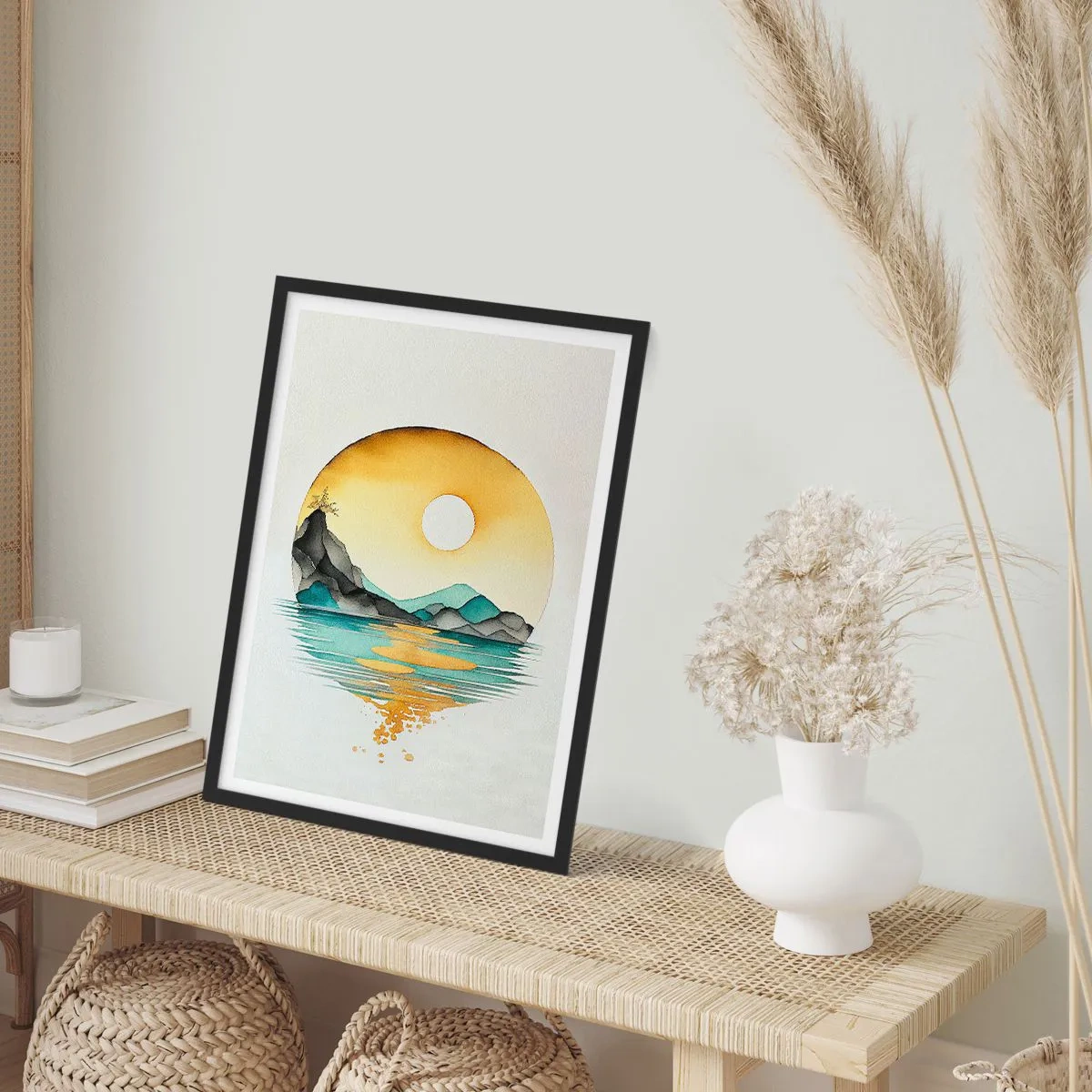 Poster in black frame - In the Circle of Beauty - 70x100 cm