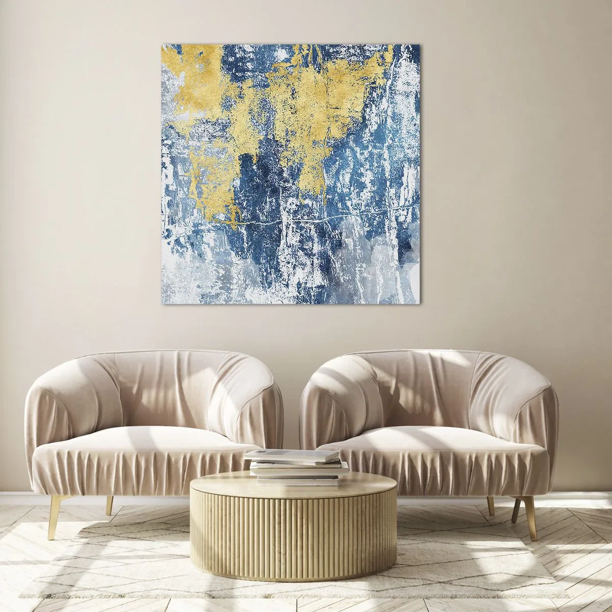 Glass picture - Abstract Full of Optimism - 60x60 cm