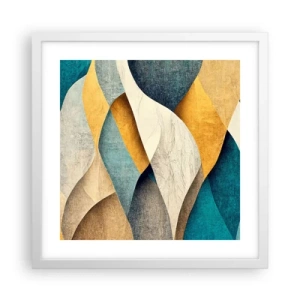 Poster in white frmae - Rhythm and Undulation - 40x40 cm