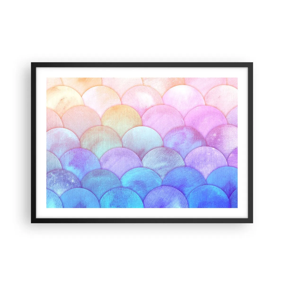 Poster in black frame - Pearl Scale - 70x50 cm
