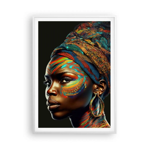 Poster in white frmae - African Queen - 70x100 cm