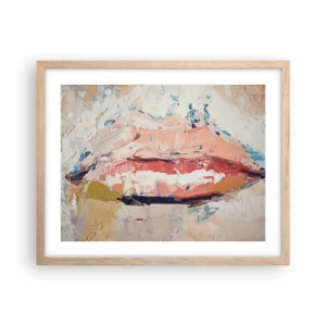 Poster in light oak frame - It Awakens the Senses - 50x40 cm