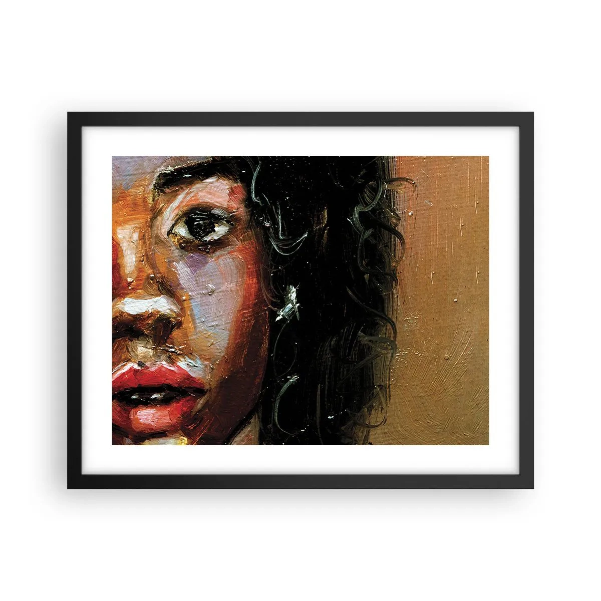 Poster in black frame - Black and Shine - 50x40 cm