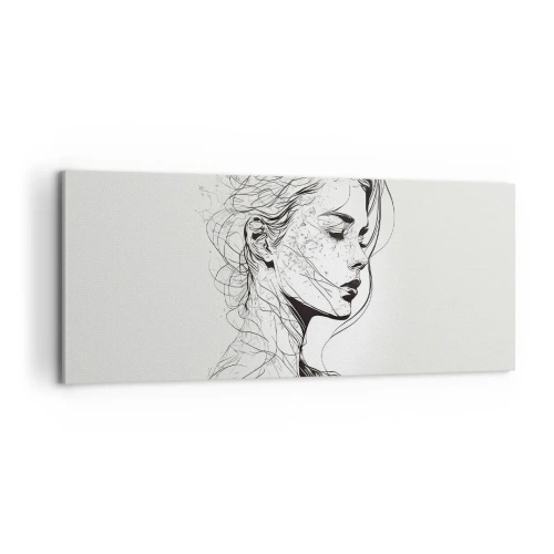 Canvas picture - Portrait in Thoughts - 100x40 cm
