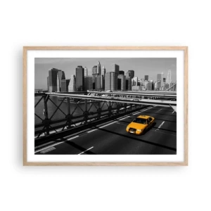 Poster in light oak frame - Colour of a Big City - 70x50 cm