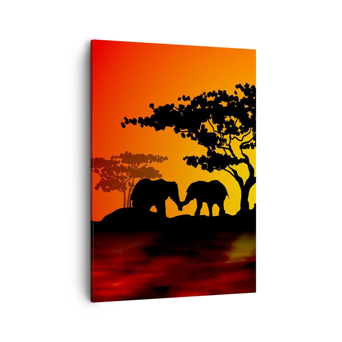 Canvas picture - Encounter on a Savannah - 50x70 cm