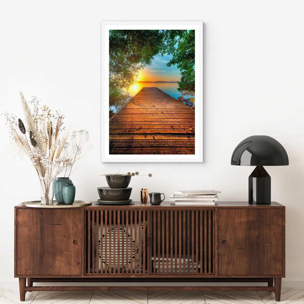 Poster in white frmae - Don't Hurry, Sit Down - 50x70 cm