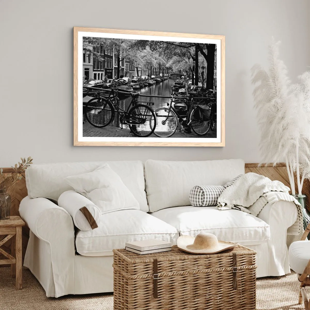 Poster in light oak frame - A Very Dutch View - 70x50 cm