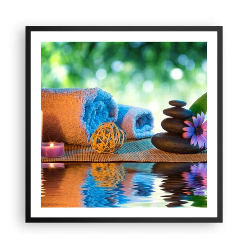 Poster in black frame - Time for the Body - 60x60 cm