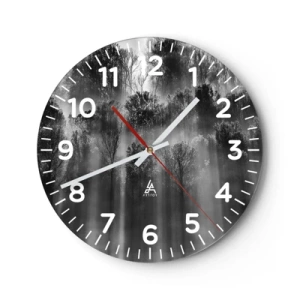 Wall clock - Clock on glass - In the Streams of Light - 30x30 cm