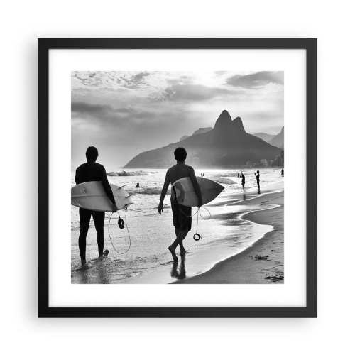Poster in black frame - Samba for One Wave - 40x40 cm
