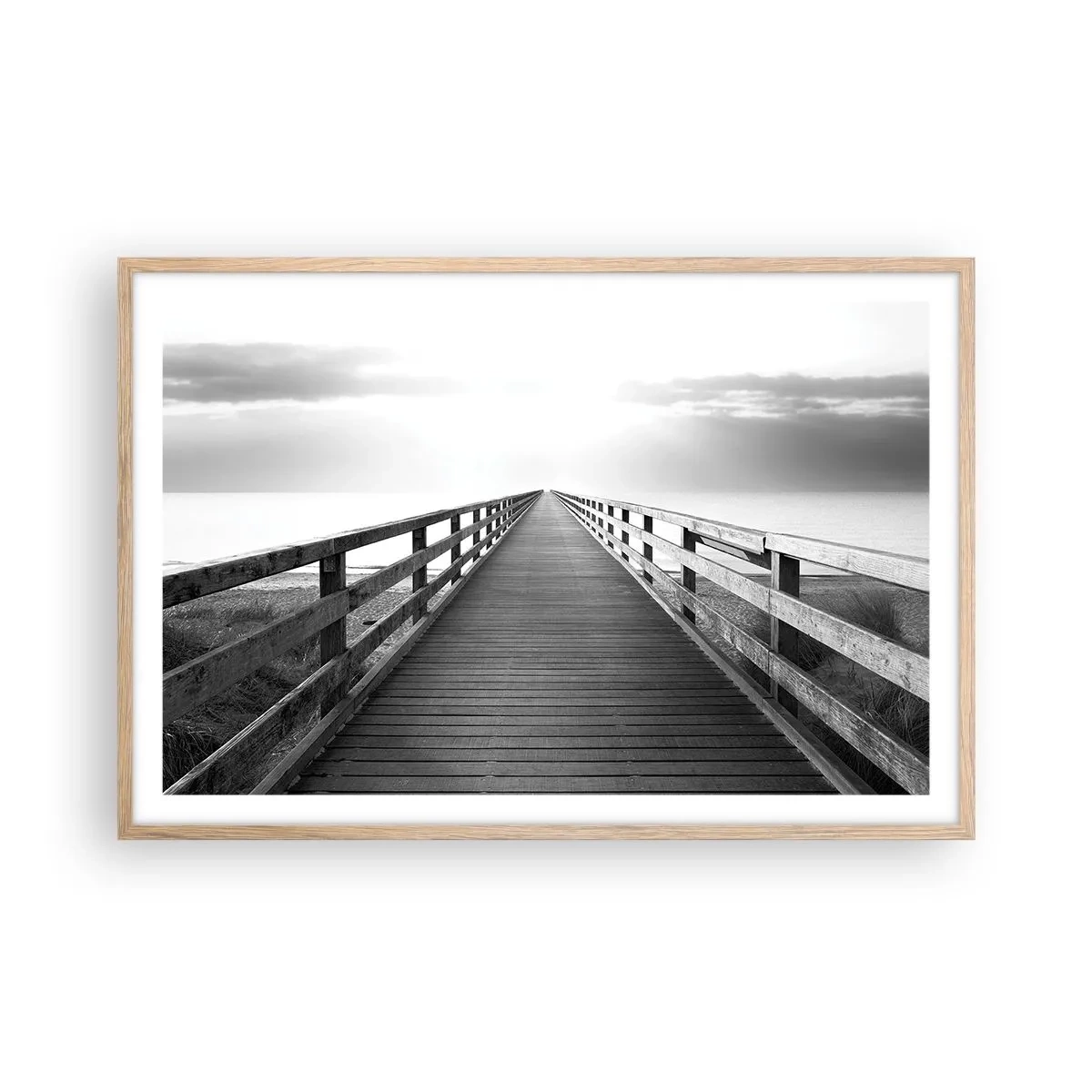 Poster in light oak frame - In the Distance… - 91x61 cm