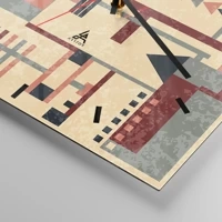 Clock face with lines