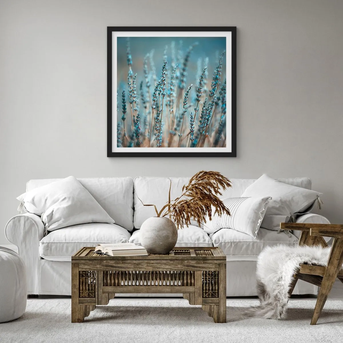 Poster in black frame - Fragrant Grass - 30x30 cm