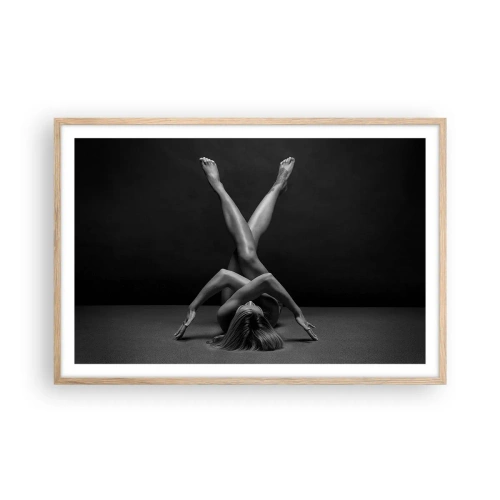 Poster in light oak frame - Geometry of Nakedness - 91x61 cm