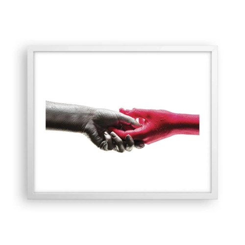 Poster in white frmae - Together, although Different - 50x40 cm