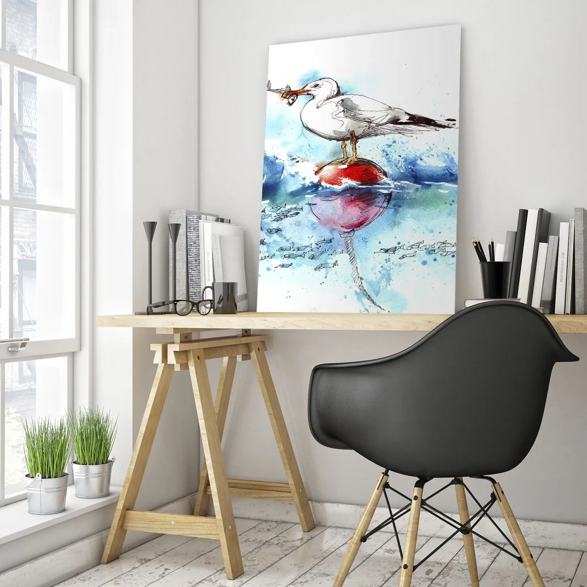Glass picture - Good Catch - 70x100 cm
