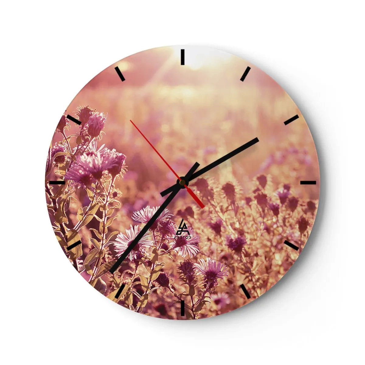 Wall clock - Clock on glass - Before Summer Goes - 40x40 cm