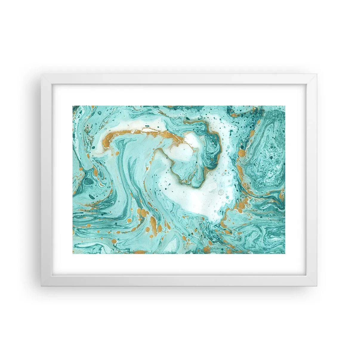 Poster in white frmae - Under the Great Wave of the Edo Period - 40x30 cm