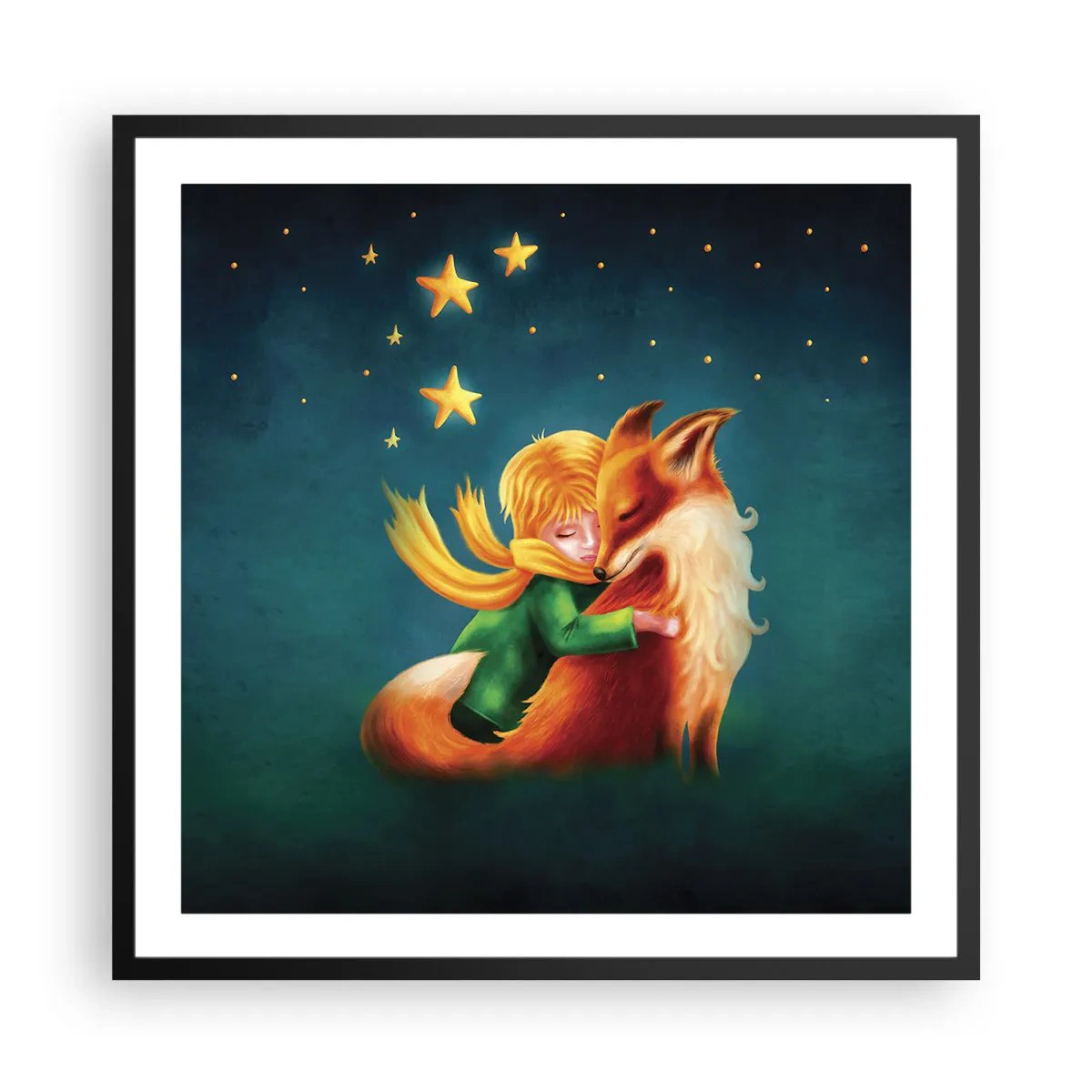 Poster in black frame - Little Prince - 60x60 cm