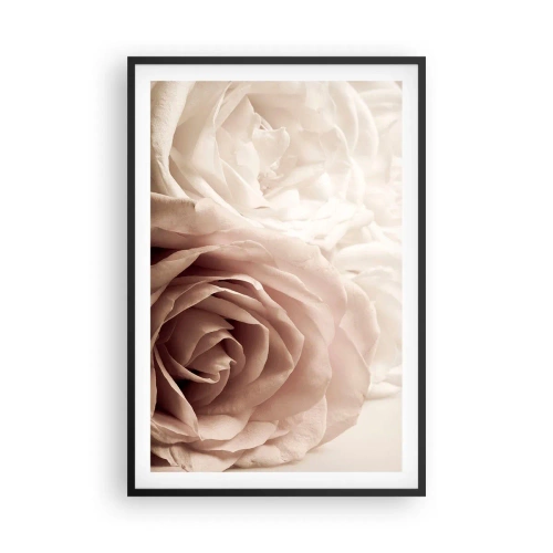 Poster in black frame - In the Heart of a Rose - 61x91 cm