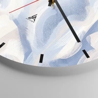 Clock face with lines