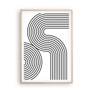 Poster in light oak frame - On the Curve - 70x100 cm