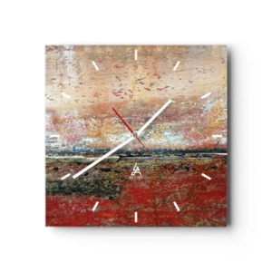 Wall clock - Clock on glass - Might Be the Sea - 40x40 cm