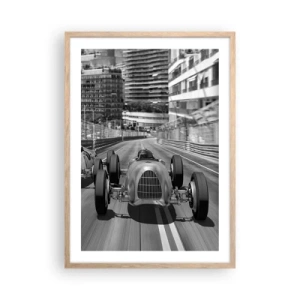 Poster in light oak frame - Long Time Ago in Monte Carlo - 50x70 cm