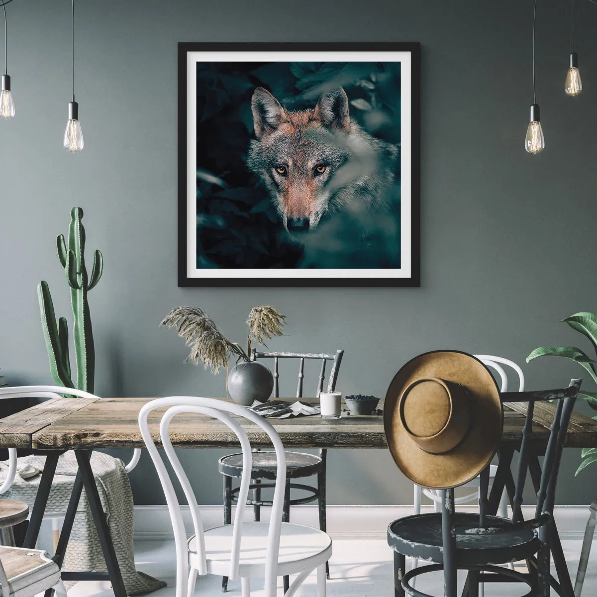 Poster in black frame - Hunter - 60x60 cm