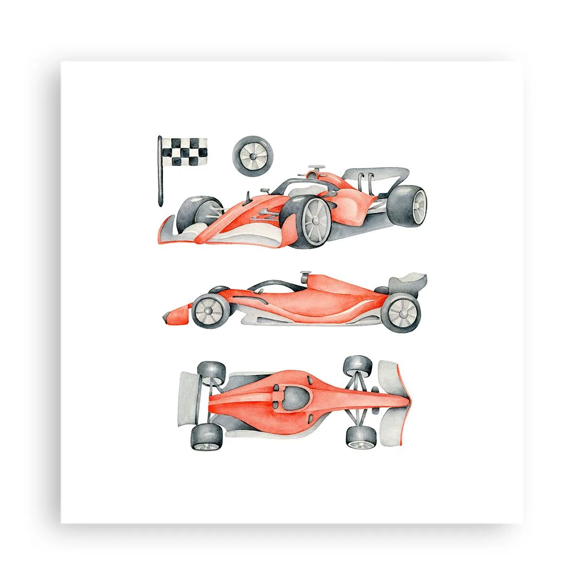 Poster - Race for the Dreams - 40x40 cm