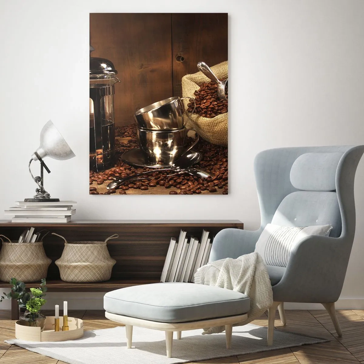 Glass picture - Charm of Coffee - aroma and flavour - 50x70 cm