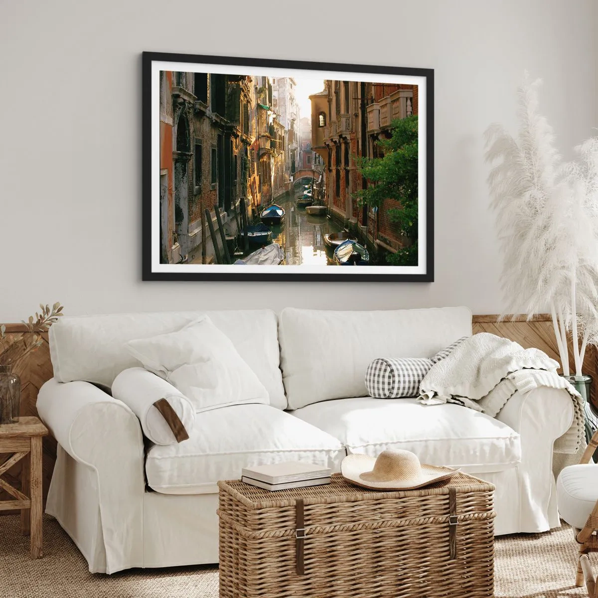 Poster in black frame - In a Venetian Alley - 100x70 cm