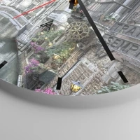 Clock face with lines