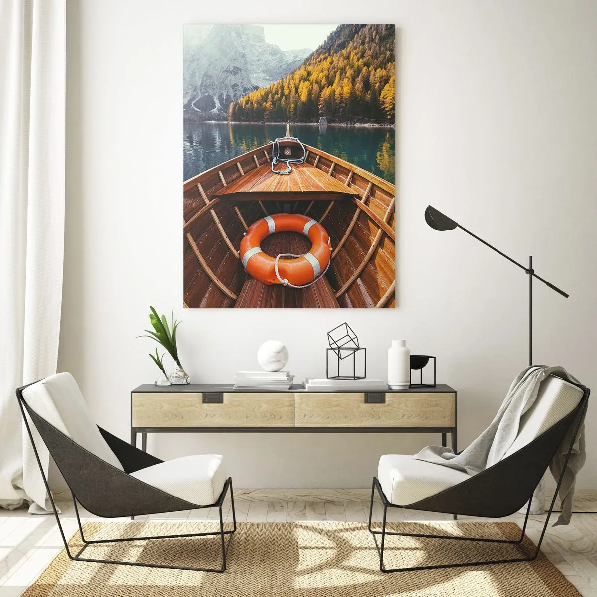 Glass picture - Mountain Hike - 80x120 cm