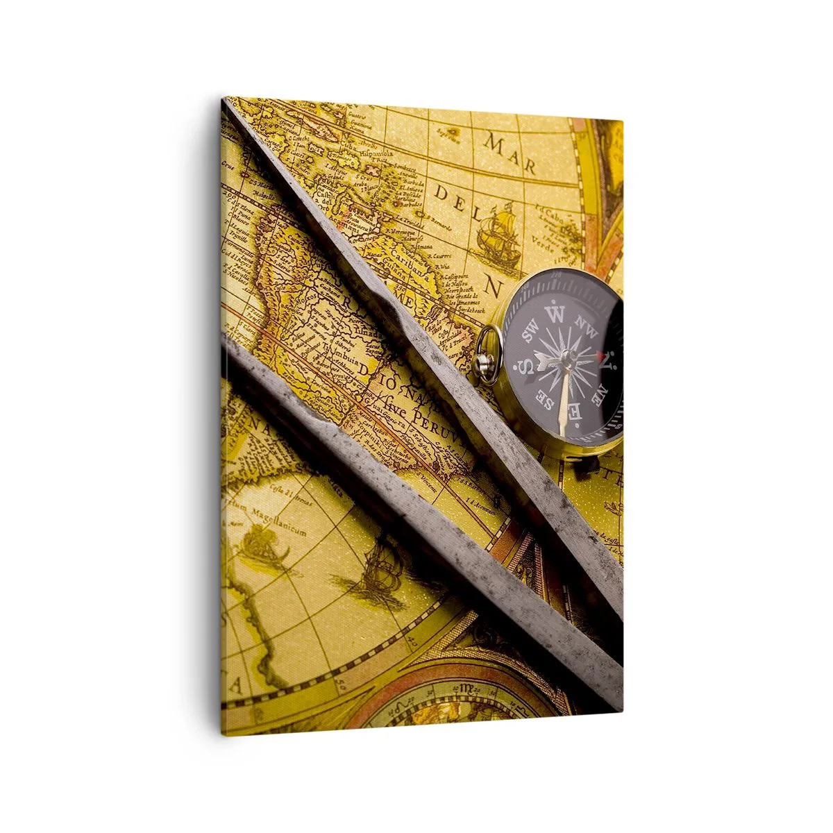 Canvas picture - With a Compass through the Seas - 50x70 cm