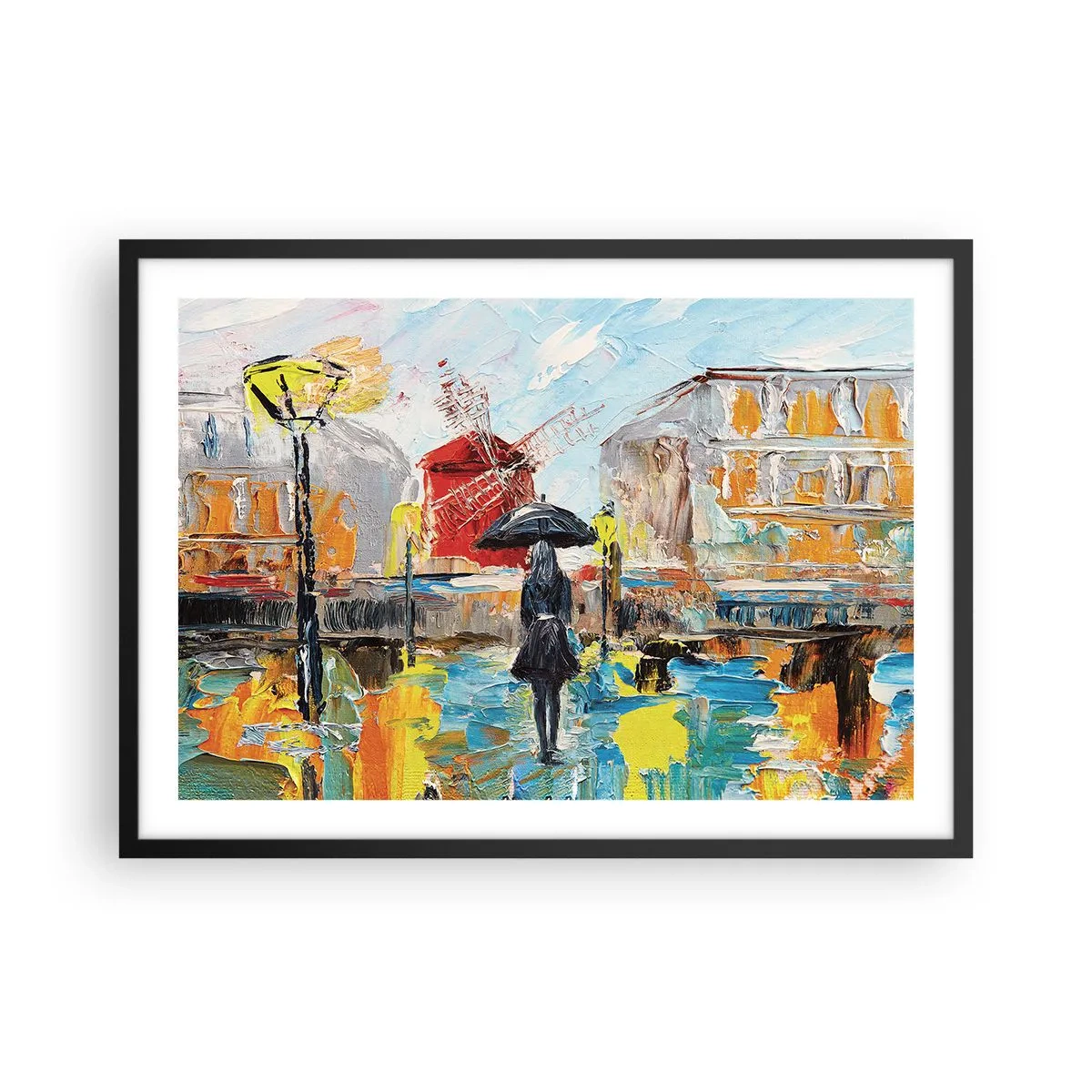 Poster in black frame - Parisian Legends - 70x50 cm