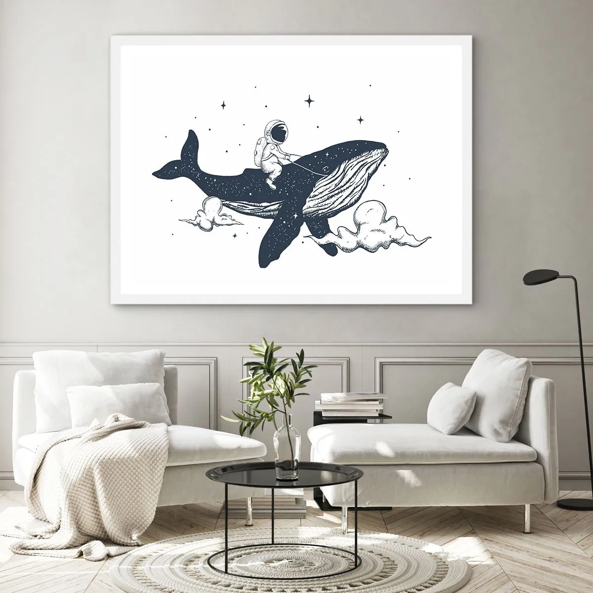 Poster in white frmae - Space Adventure - 70x50 cm