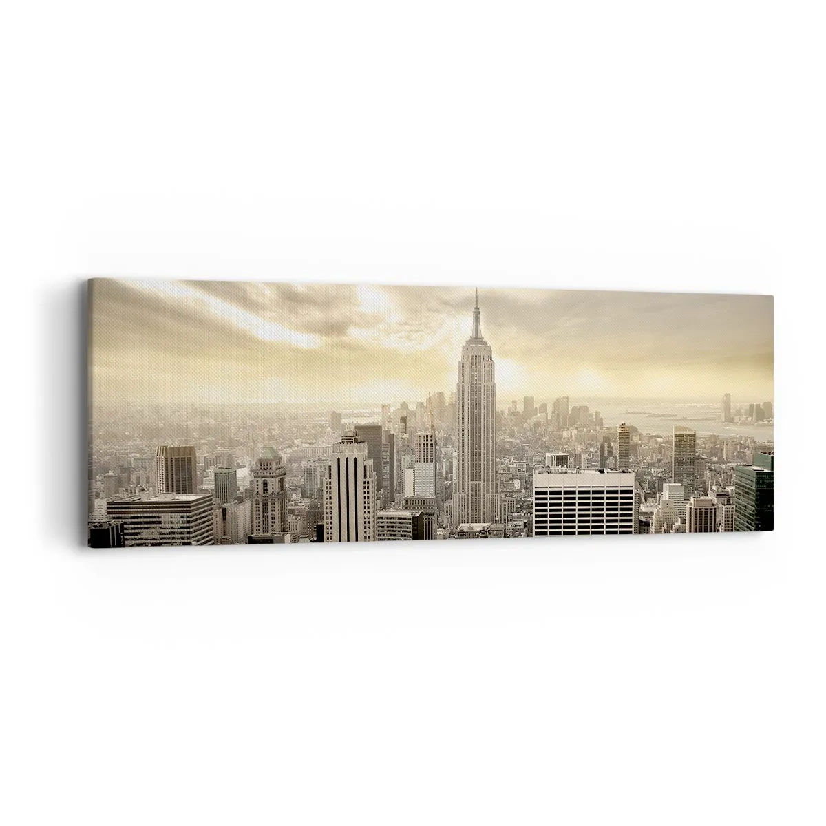 Canvas picture - New York Woven in Grey - 90x30 cm