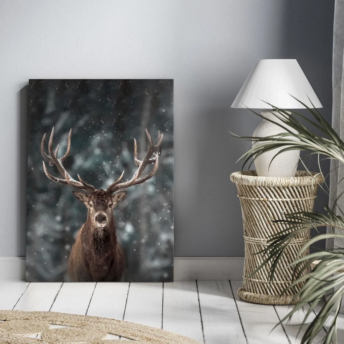 Canvas picture - King of Forest Crowned - 65x120 cm