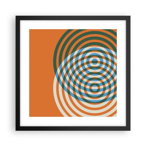 Poster in black frame - Abstract Variation on a Circle - 40x40 cm