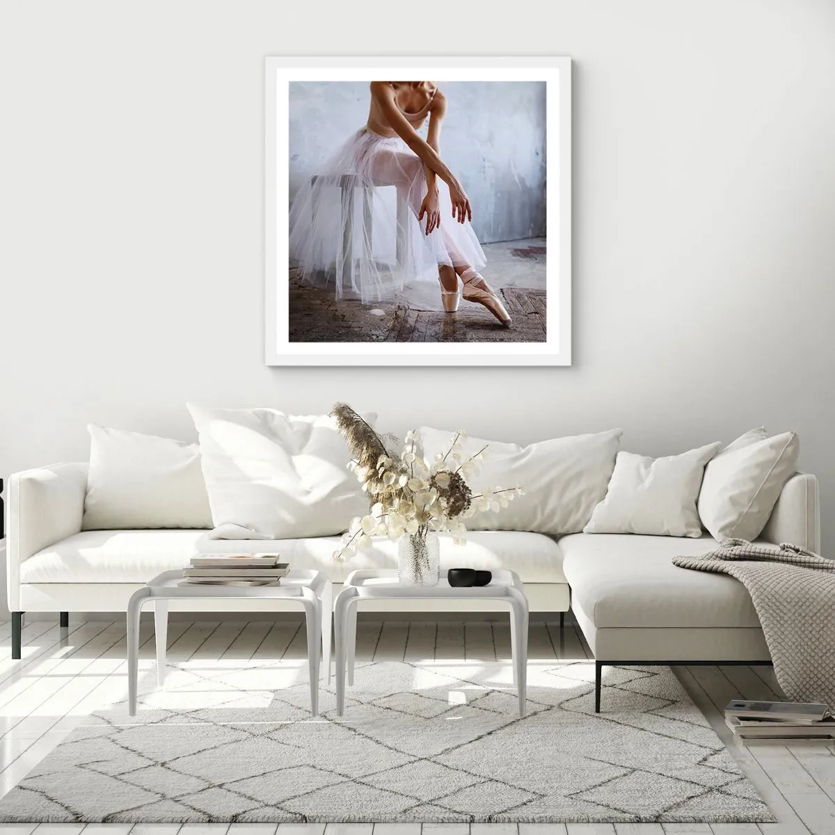 Poster in white frmae - Before the Ramp Lights Are On - 50x50 cm