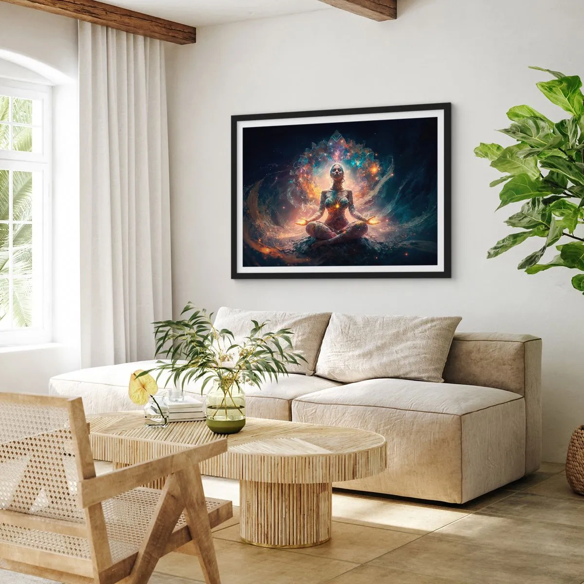 Poster in black frame - Good Energy Flow - 100x70 cm