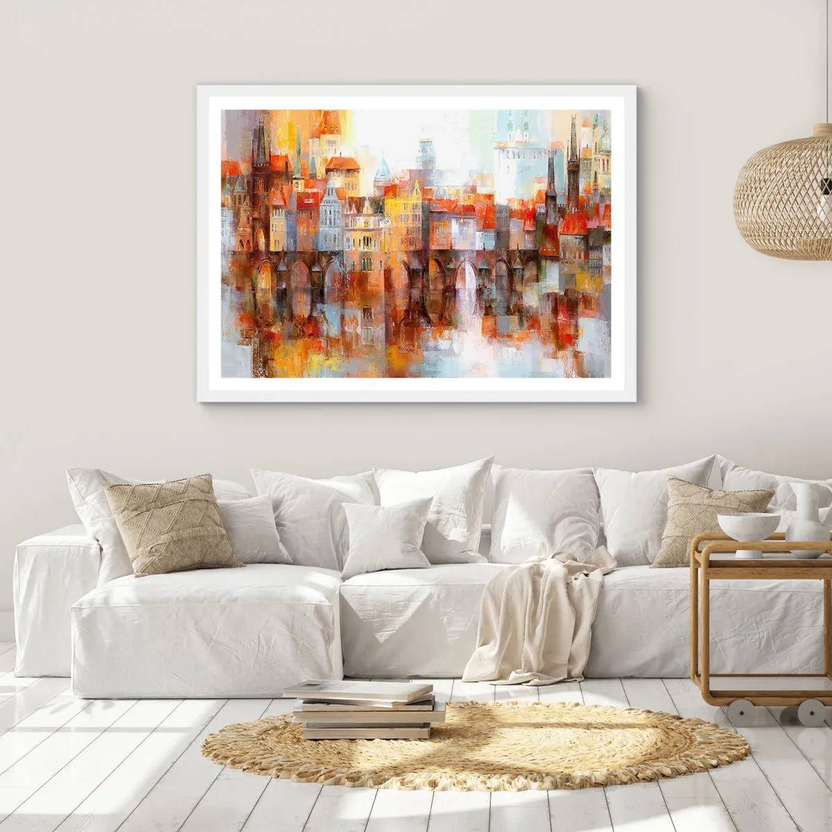 Poster in white frmae - Under The Bridge It Is Also Pretty - 40x30 cm