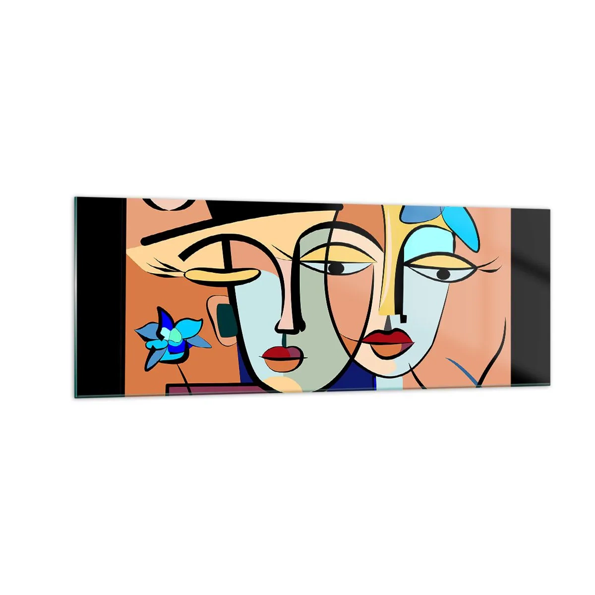 Glass picture - Rendez-vous Picasso Style - 140x50 cm