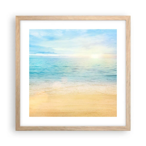 Poster in light oak frame - The Big Blue - 40x40 cm