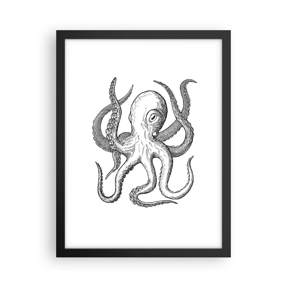 Poster in black frame - Dancing with the Waves - 30x40 cm