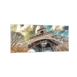 Glass picture - And in Autumn in Paris… - 120x50 cm