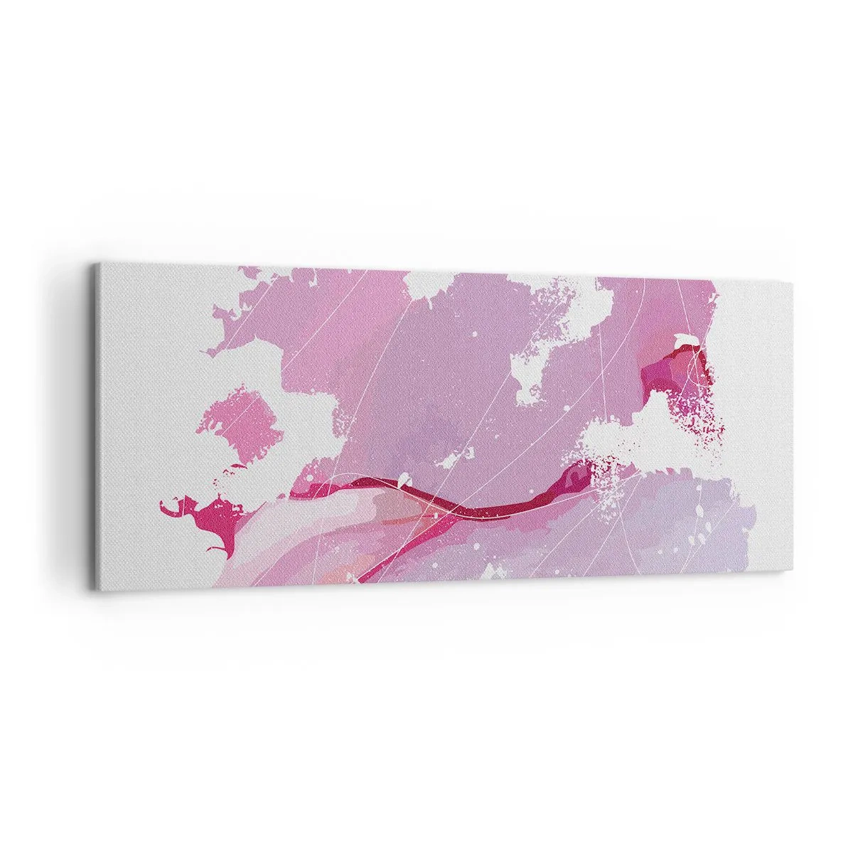 Canvas picture - Map of a Pink World - 100x40 cm