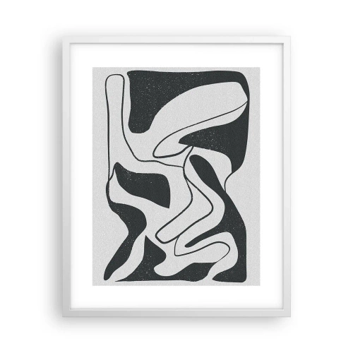 Poster in white frmae - Abstract Fun in a Maze - 40x50 cm
